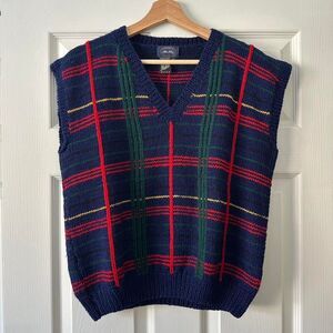 Vintage 80's Men's Pure Wool Sweater Vest Large